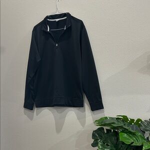 Men's Black Quarter-Zip Sweater